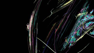 Fantezi kaotik renkli fraktal desen. Soyut Fraktal şekiller. 3D render resimde arka plan veya duvar kağıdı.