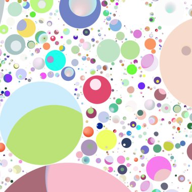 Multicolor geometric circle abstract background seamless pattern. clipart