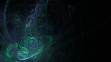 Fantezi kaotik renkli fraktal desen. Soyut Fraktal şekiller. 3D render resimde arka plan veya duvar kağıdı.