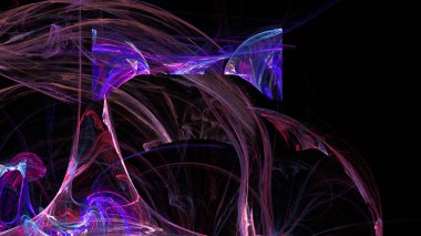 Fantezi kaotik renkli fraktal desen. Soyut Fraktal şekiller. 3D render resimde arka plan veya duvar kağıdı.