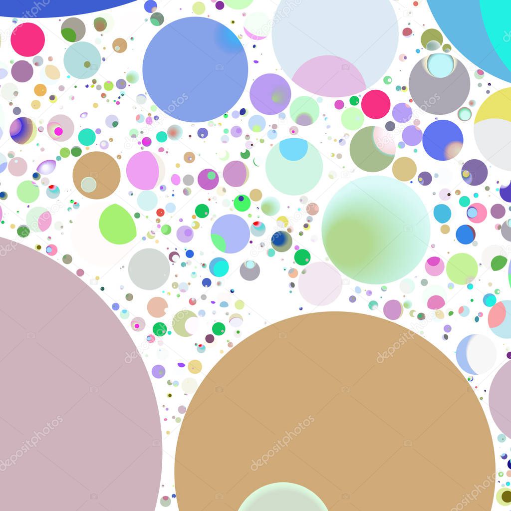 Multicolor geometric circle abstract background seamless pattern.