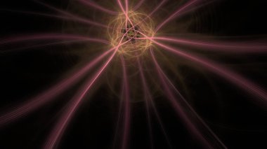 Fantezi kaotik renkli fraktal desen. Soyut Fraktal şekiller. 3D render resimde arka plan veya duvar kağıdı.