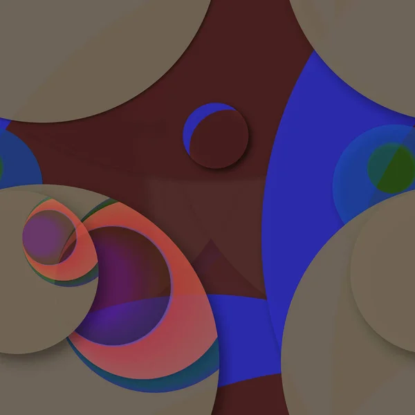 Многоцветный Геометрический Круг Абстрактный Фон Бесшовный Узор — стоковое фото