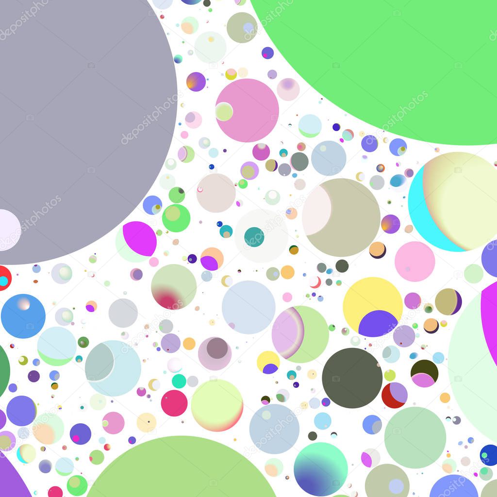 Multicolor geometric circle abstract background seamless pattern.