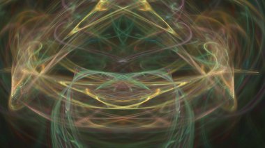 Fantezi kaotik renkli fraktal desen. Soyut Fraktal şekiller. 3D render resimde arka plan veya duvar kağıdı.