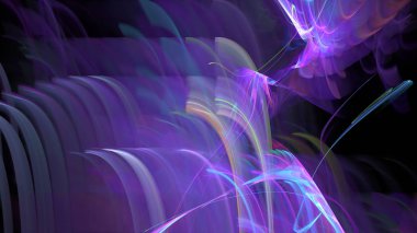 Fantezi kaotik renkli fraktal desen. Soyut Fraktal şekiller. 3D render resimde arka plan veya duvar kağıdı.