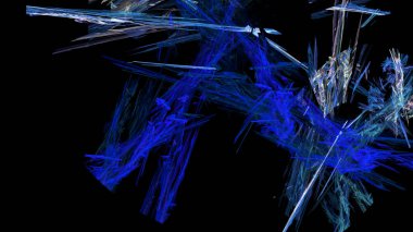 Fantezi kaotik renkli fraktal desen. Soyut Fraktal şekiller. 3D render resimde arka plan veya duvar kağıdı.