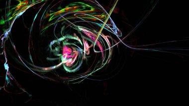 Fantezi kaotik renkli fraktal desen. Soyut Fraktal şekiller. 3D render resimde arka plan veya duvar kağıdı.