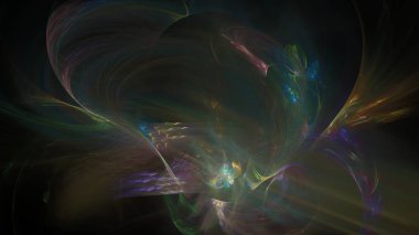Fantezi kaotik renkli fraktal desen. Soyut Fraktal şekiller. 3D render resimde arka plan veya duvar kağıdı.