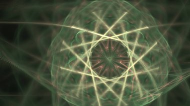 Fantezi kaotik renkli fraktal desen. Soyut Fraktal şekiller. 3D render resimde arka plan veya duvar kağıdı.