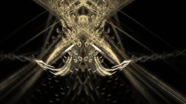 Fantezi kaotik renkli fraktal desen. Soyut Fraktal şekiller. 3D render resimde arka plan veya duvar kağıdı.