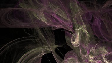 Fantezi kaotik renkli fraktal desen. Soyut Fraktal şekiller. 3D render resimde arka plan veya duvar kağıdı.