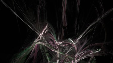 Fantezi kaotik renkli fraktal desen. Soyut Fraktal şekiller. 3D render resimde arka plan veya duvar kağıdı.