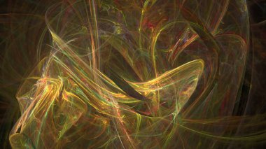 Fantezi kaotik renkli fraktal desen. Soyut Fraktal şekiller. 3D render resimde arka plan veya duvar kağıdı.