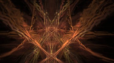 Fantezi kaotik renkli fraktal desen. Soyut Fraktal şekiller. 3D render resimde arka plan veya duvar kağıdı.