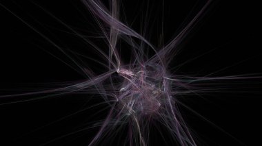 Fantezi kaotik renkli fraktal desen. Soyut Fraktal şekiller. 3D render resimde arka plan veya duvar kağıdı.