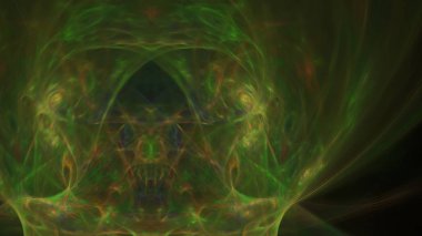 Fantezi kaotik renkli fraktal desen. Soyut Fraktal şekiller. 3D render resimde arka plan veya duvar kağıdı.