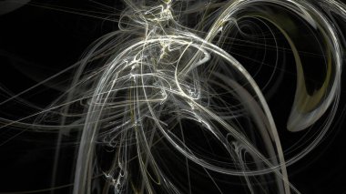 Fantezi kaotik renkli fraktal desen. Soyut Fraktal şekiller. 3D render resimde arka plan veya duvar kağıdı.