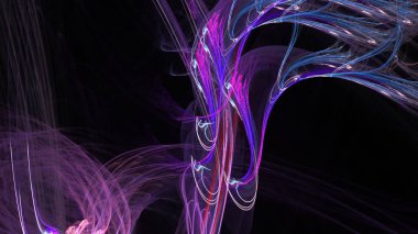 Fantezi kaotik renkli fraktal desen. Soyut Fraktal şekiller. 3D render resimde arka plan veya duvar kağıdı.