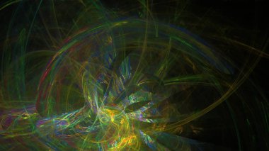 Fantezi kaotik renkli fraktal desen. Soyut Fraktal şekiller. 3D render resimde arka plan veya duvar kağıdı.
