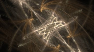 Fantezi kaotik renkli fraktal desen. Soyut Fraktal şekiller. 3D render resimde arka plan veya duvar kağıdı.