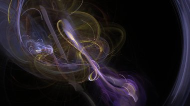 Fantezi kaotik renkli fraktal desen. Soyut Fraktal şekiller. 3D render resimde arka plan veya duvar kağıdı.