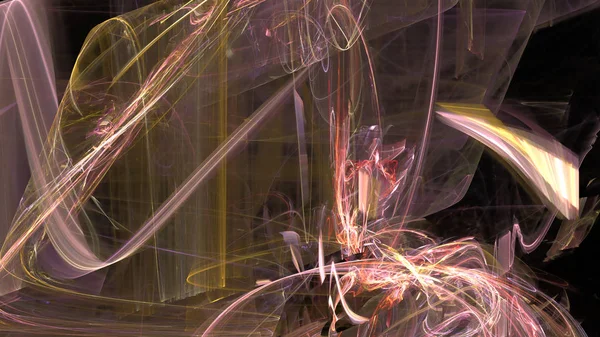 Fantezi kaotik renkli fraktal desen. Soyut Fraktal şekiller. 3D render resimde arka plan veya duvar kağıdı.