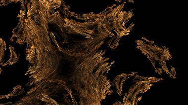 Fantezi kaotik renkli fraktal desen. Soyut Fraktal şekiller. 3D render resimde arka plan veya duvar kağıdı.