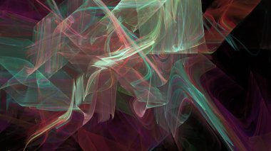 Fantezi kaotik renkli fraktal desen. Soyut Fraktal şekiller. 3D render resimde arka plan veya duvar kağıdı.