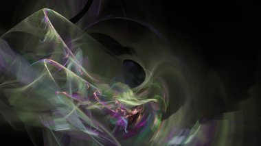 Fantezi kaotik renkli fraktal desen. Soyut Fraktal şekiller. 3D render resimde arka plan veya duvar kağıdı.