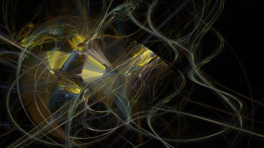 Fantezi kaotik renkli fraktal desen. Soyut Fraktal şekiller. 3D render resimde arka plan veya duvar kağıdı.