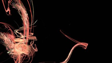 Fantezi kaotik renkli fraktal desen. Soyut Fraktal şekiller. 3D render resimde arka plan veya duvar kağıdı.