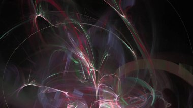 Fantezi kaotik renkli fraktal desen. Soyut Fraktal şekiller. 3D render resimde arka plan veya duvar kağıdı.