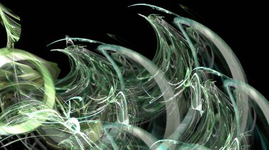 Fantezi kaotik renkli fraktal desen. Soyut Fraktal şekiller. 3D render resimde arka plan veya duvar kağıdı.