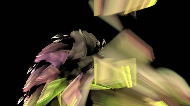 Fantezi kaotik renkli fraktal desen. Soyut Fraktal şekiller. 3D render resimde arka plan veya duvar kağıdı.