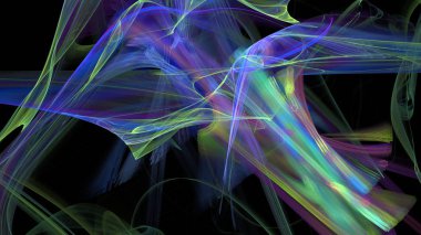 Fantezi kaotik renkli fraktal desen. Soyut Fraktal şekiller. 3D render resimde arka plan veya duvar kağıdı.