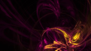 Fantezi kaotik renkli fraktal desen. Soyut Fraktal şekiller. 3D render resimde arka plan veya duvar kağıdı.