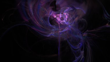 Fantezi kaotik renkli fraktal desen. Soyut Fraktal şekiller. 3D render resimde arka plan veya duvar kağıdı.