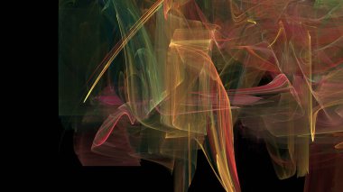 Fantezi kaotik renkli fraktal desen. Soyut Fraktal şekiller. 3D render resimde arka plan veya duvar kağıdı.