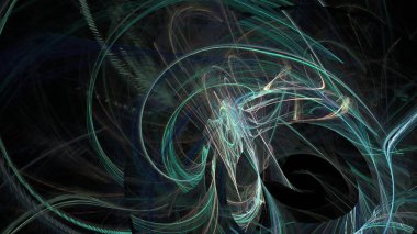 Fantezi kaotik renkli fraktal desen. Soyut Fraktal şekiller. 3D render resimde arka plan veya duvar kağıdı.