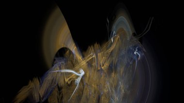 Fantezi kaotik renkli fraktal desen. Soyut Fraktal şekiller. 3D render resimde arka plan veya duvar kağıdı.