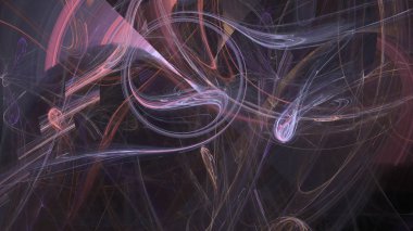 Fantezi kaotik renkli fraktal desen. Soyut Fraktal şekiller. 3D render resimde arka plan veya duvar kağıdı.