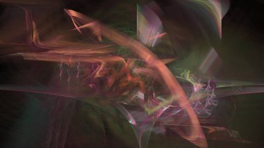 Fantezi kaotik renkli fraktal desen. Soyut Fraktal şekiller. 3D render resimde arka plan veya duvar kağıdı.