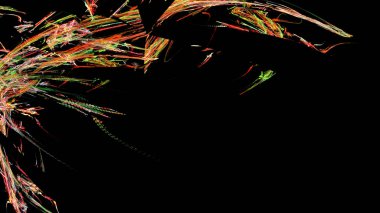 Fantezi kaotik renkli fraktal desen. Soyut Fraktal şekiller. 3D render resimde arka plan veya duvar kağıdı.