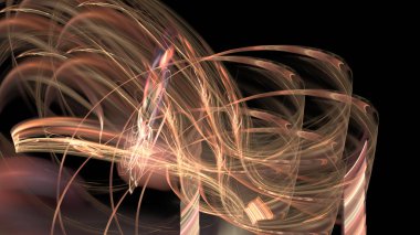 Fantezi kaotik renkli fraktal desen. Soyut Fraktal şekiller. 3D render resimde arka plan veya duvar kağıdı.