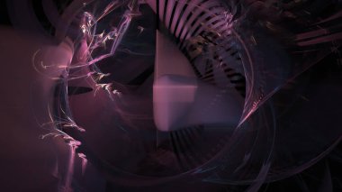 Fantezi kaotik renkli fraktal desen. Soyut Fraktal şekiller. 3D render resimde arka plan veya duvar kağıdı.