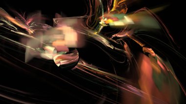 Fantezi kaotik renkli fraktal desen. Soyut Fraktal şekiller. 3D render resimde arka plan veya duvar kağıdı.