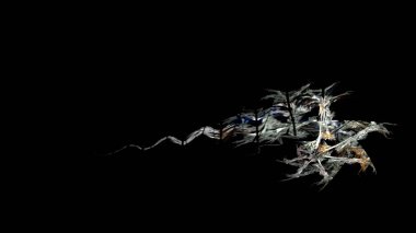 Fantezi kaotik renkli fraktal desen. Soyut Fraktal şekiller. 3D render resimde arka plan veya duvar kağıdı.