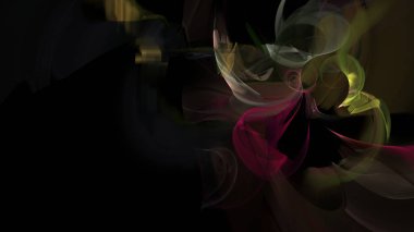 Fantezi kaotik renkli fraktal desen. Soyut Fraktal şekiller. 3D render resimde arka plan veya duvar kağıdı.