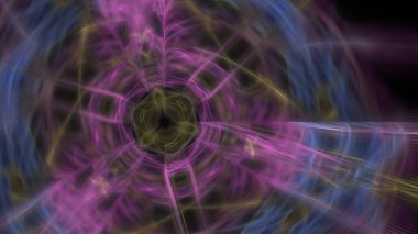 Fantezi kaotik renkli fraktal desen. Soyut Fraktal şekiller. 3D render resimde arka plan veya duvar kağıdı.